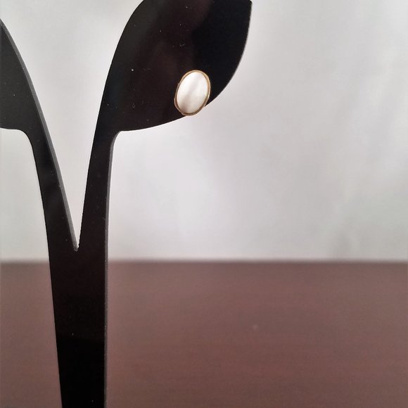 STAR QUARTZ gray sterling silver EARRINGS 6x8mm - Picture 7 of 9